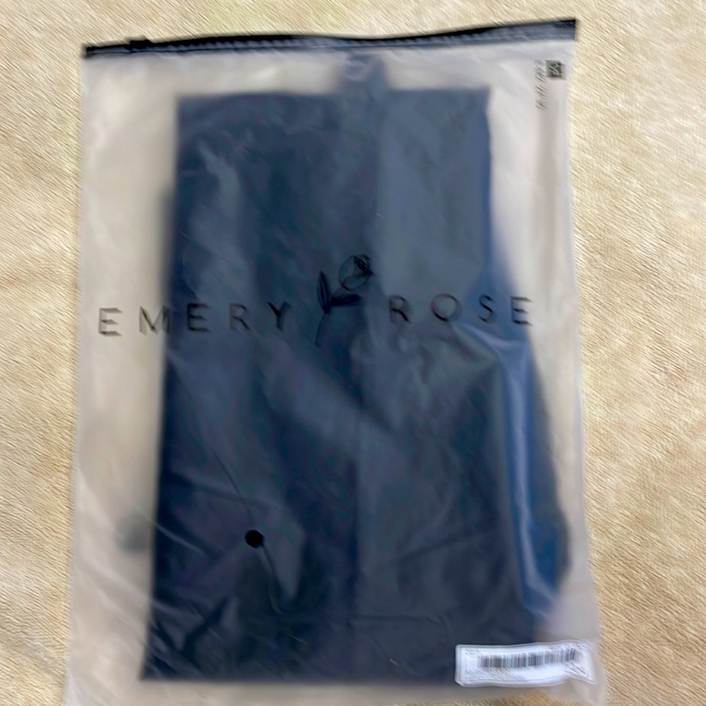 Emery Rose, L black& white swing dress, long